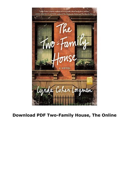 Download PDF Two-Family House, The Online