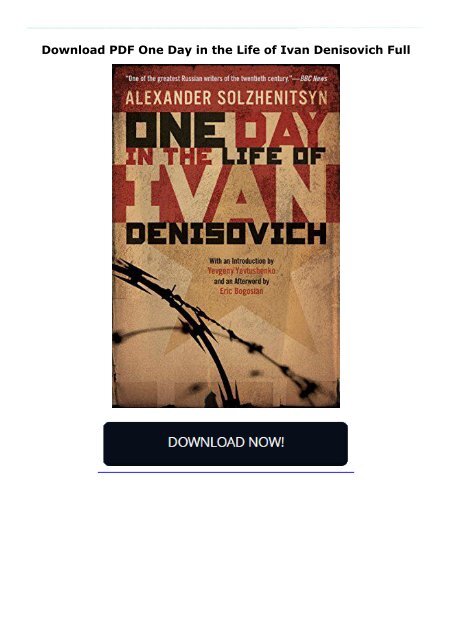 Download PDF One Day in the Life of Ivan Denisovich Full