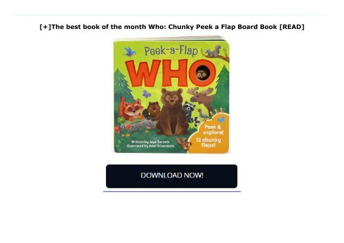 [+]The best book of the month Who: Chunky Peek a Flap Board Book  [READ] 