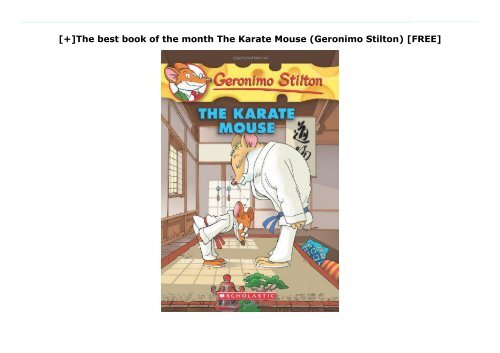 [+]The best book of the month The Karate Mouse (Geronimo Stilton)  [FREE] 