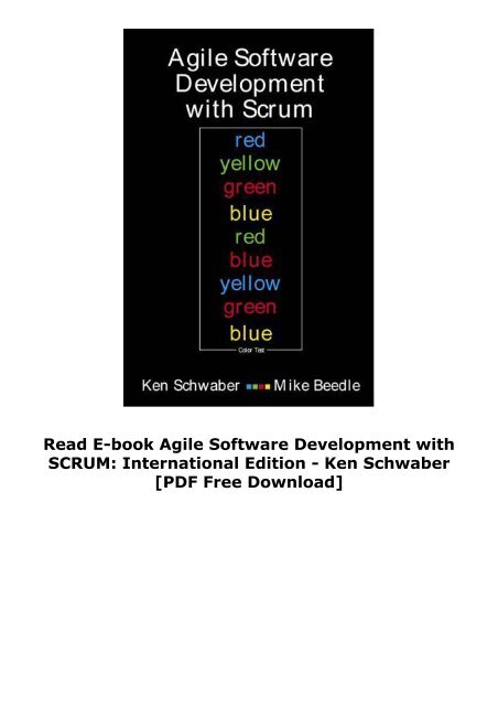 Read E-book Agile Software Development with SCRUM: International Edition - Ken Schwaber [PDF Free Download]