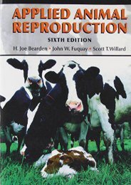 Read Applied Animal Reproduction - H. Joe Bearden Emeritus [PDF File(PDF,Epub,Txt)]