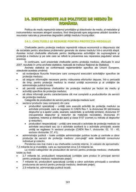 14. instrumente ale politicii de mediu în românia - Agentia pentru ...