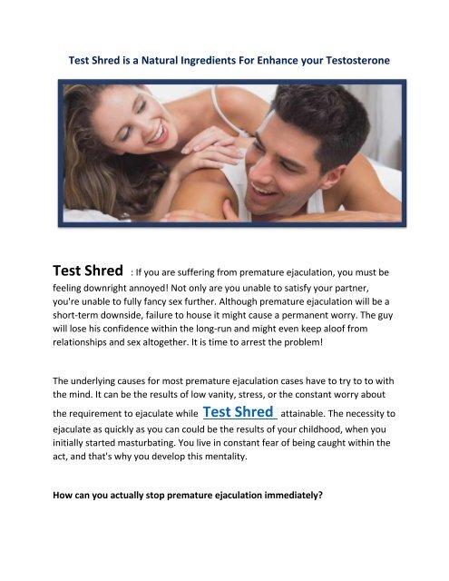   Test Shred helps you to Increase Vitality, Size , Male Enhancement & Pleasure