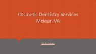 cosmetic dentistry services Mclean VA