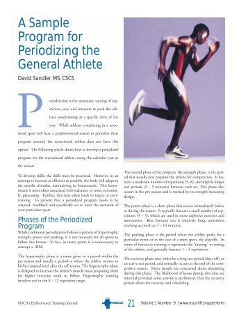 A Sample Program for Periodizing the General Athlete - Ice Skating ...