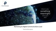 Purposed PD - Digital Communications Lead