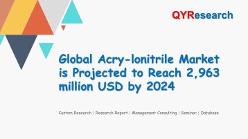 Global Acry-lonitrile Market is Projected to Reach 2,963 million USD by 2024