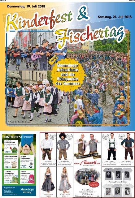 Kinderfest und Fischertag in Memmingen