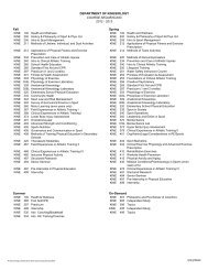 course sequencing - kinesiology - Colorado Mesa University