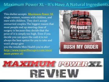 Maximum Power XL - It&#039;s Have A Natural Ingredients.output