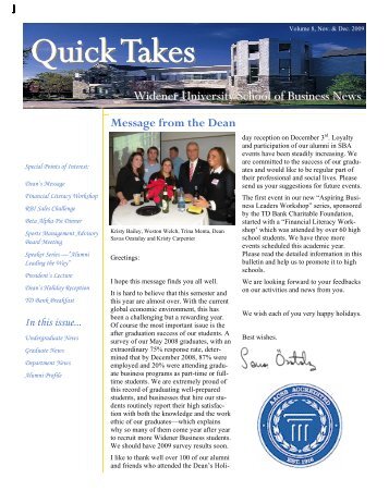 Undergraduate News - Widener University