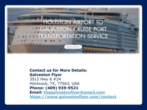 Rent A Shuttle Service to Enjoy in Galveston