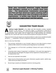 Suggested team rules - The American Legion