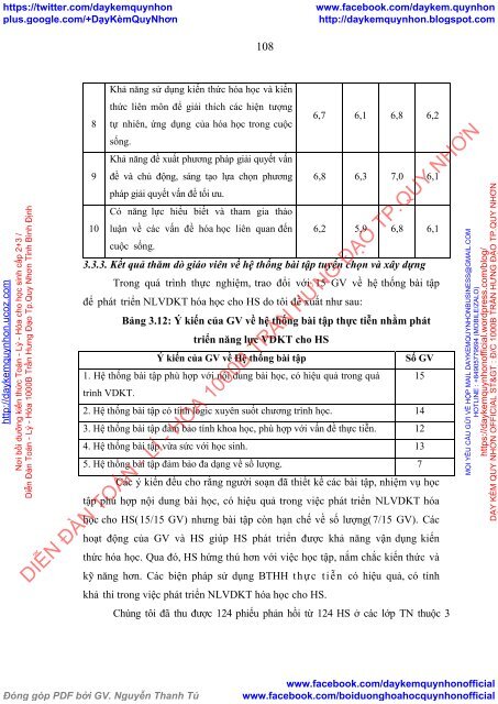 Xây dựng và sử dụng hệ thống bài tập thực tiễn phần hóa học vô cơ lớp 11 để phát triển năng lực vận dụng kiến thức cho học sinh