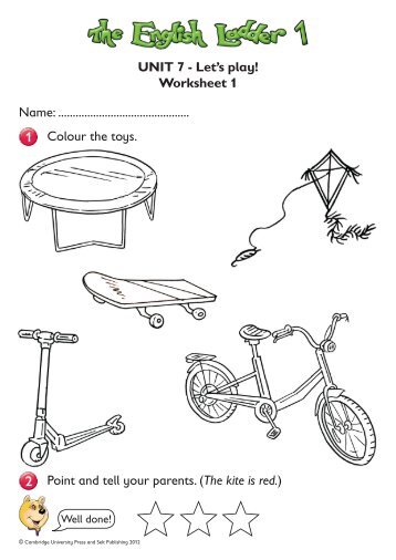 UNIT 7 - Let's play! Worksheet 1 Name ... - Cambridge University Press