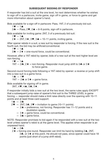 ACBL SAYC SYSTEM BOOKLET - American Contract Bridge League