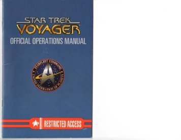 Star Trek Voyager manual - The International Arcade Museum