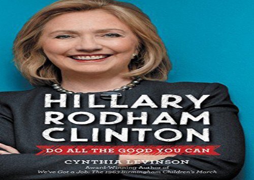 [+]The best book of the month Hillary Rodham Clinton: Do All the Good You Can  [READ] 