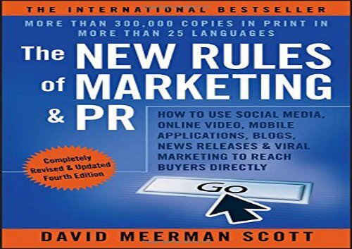 [+]The best book of the month The New Rules of Marketing   PR: How to Use Social Media, Online Video, Mobile Applications, Blogs, News Releases, and Viral Marketing to Reach Buyers Directly  [FREE] 