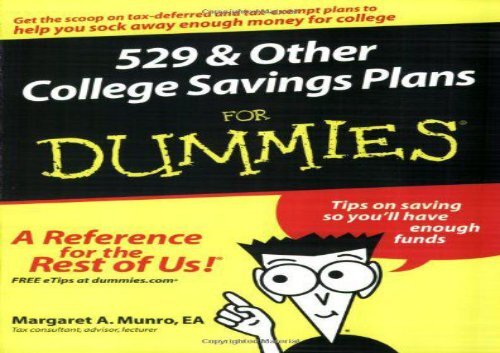 [+]The best book of the month 529 and Other College Savings Plans For Dummies  [DOWNLOAD] 