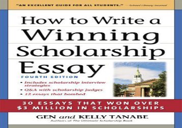 [+]The best book of the month HOW TO WRITE A WINNING SCHOLARSHIP ESSAY  [DOWNLOAD] 