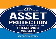 [+][PDF] TOP TREND The ABA Consumer Guide to Asset Protection: A Step-By-Step Guide to Preserving Wealth  [FULL] 