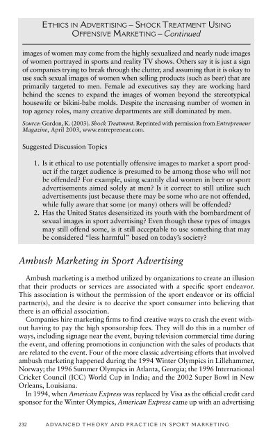 advanced theory and practice in sport marketing - Marshalls University