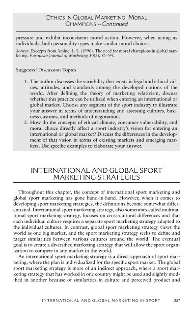 advanced theory and practice in sport marketing - Marshalls University