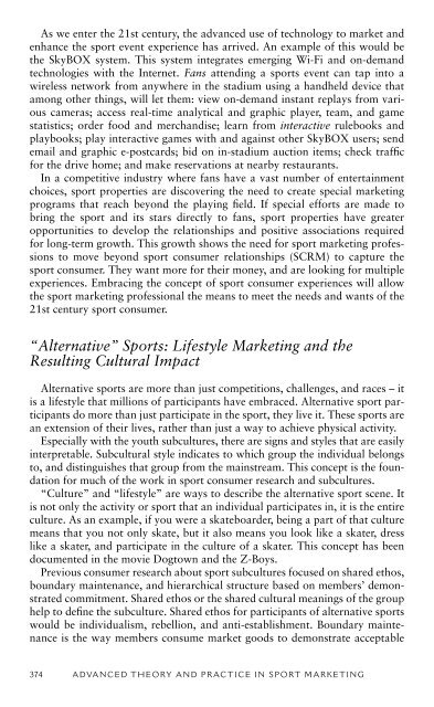 advanced theory and practice in sport marketing - Marshalls University