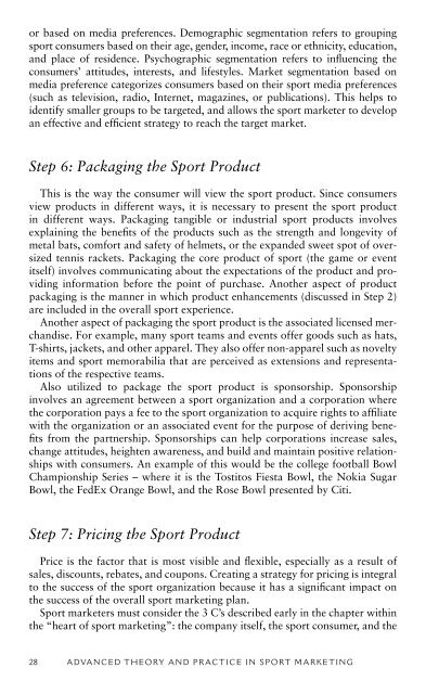 advanced theory and practice in sport marketing - Marshalls University
