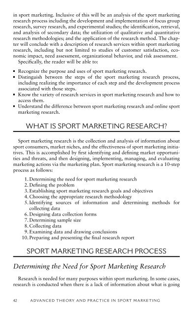 advanced theory and practice in sport marketing - Marshalls University