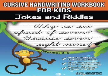 [+]The best book of the month Cursive Handwriting Workbook for Kids: Jokes and Riddles  [FULL] 