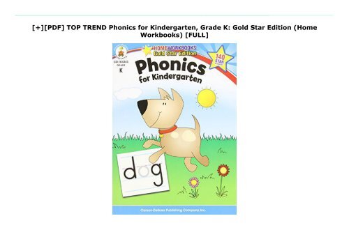 [+][PDF] TOP TREND Phonics for Kindergarten, Grade K: Gold Star Edition (Home Workbooks)  [FULL] 