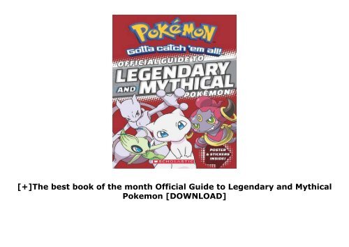 [+]The best book of the month Official Guide to Legendary and Mythical Pokemon  [DOWNLOAD] 