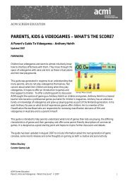 Parents, Kids and Videogames - Australian Centre for the Moving ...