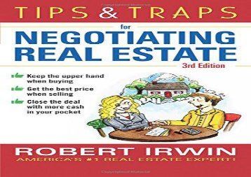 [+]The best book of the month Tips   Traps for Negotiating Real Estate, Third Edition (Tips and Traps)  [FULL] 