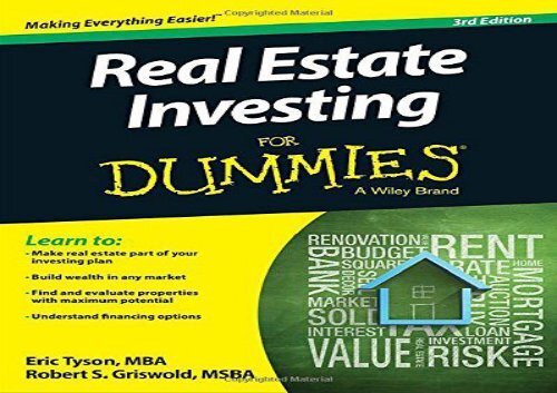 [+]The best book of the month Real Estate Investing For Dummies  [FULL] 