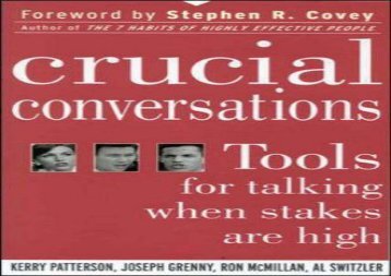 [+][PDF] TOP TREND Crucial Conversations: Tools for Talking When Stakes are High  [READ] 