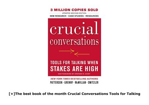 [+]The best book of the month Crucial Conversations Tools for Talking When Stakes Are High, Second Edition [PDF] 