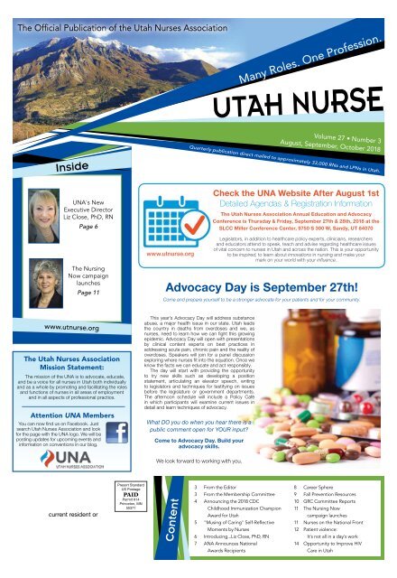 Utah Nurse - August 2018