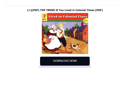 [+][PDF] TOP TREND If You Lived in Colonial Times [PDF] 