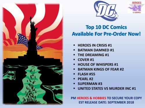 DC Top 10 Picks September