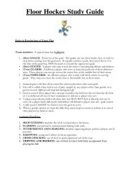 Floor Hockey Study Guide - Catherine M. McGee Middle School ...