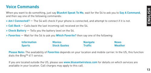 S4 USER GUIDE - BlueAnt Wireless