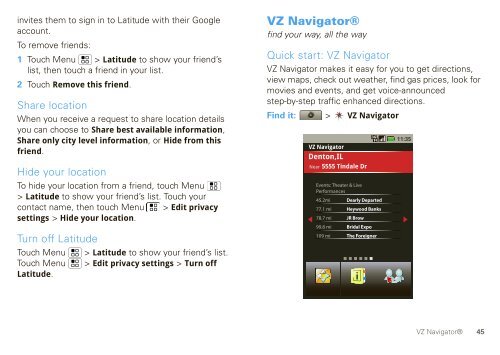 User Guide for Verizon DEVOUR A555 Phone - Motorola Support