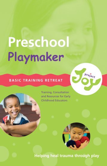 Preschool Playmaker Training Brochure - Project Joy