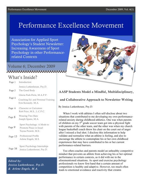 Performance Excellence Movement - Association for Applied Sport ...