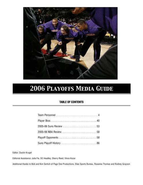 2006 Playoff Media Guide - NBA.com