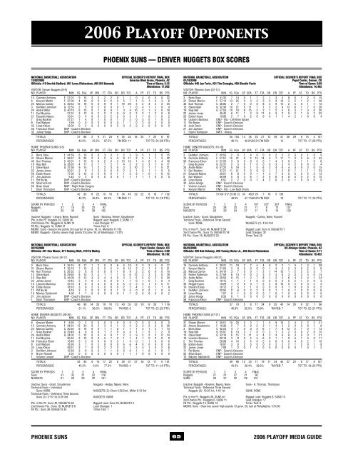 2006 Playoff Media Guide - NBA.com